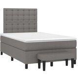  Box spring postelja z vzmetnico temno siva 120x200 cm blago, (20901069) | Shoptok.si