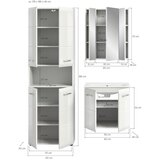 MID.YOU Kopalnica Z Umivalnikom Ice, Bela Visok Sijaj, 3-Delna | Shoptok.si