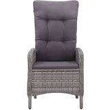  3-dijelni vrtni bistro set od poliratana i stakla sivi | shoptok.hr