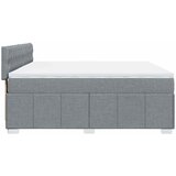  Krevet s oprugama i madracem svjetlosivi 200 x 200cm od tkanine | shoptok.hr