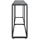  Konzolni stol crni 200 x 35 x 75,5 cm od kaljenog stakla | Shoptok.si