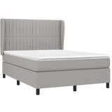  Box spring postelja z vzmetnico svetlo siva 140x200 cm blago, (20930518) | Shoptok.si
