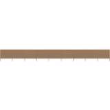  Vjetrobran s 9 panela od tkanine 1200 x 120 cm smeđe-sivi | shoptok.hr