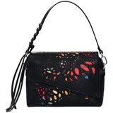 Desigual ženska torbica s cvjetnom perforacijom u više boja crna | shoptok.hr