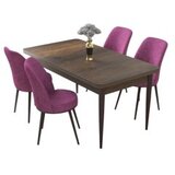 Hanah home set trpezarijski sto i 4 stolice nil baroque purple | ePonuda.com