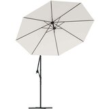  Viseći Suncobran sLED Svjetlom 300cm Boja Pijeska Metalna Šipka | shoptok.hr