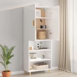 Viseći Viseča stenska omarica visok sijaj bela 69,5x34x90 cm, (20654751) | Shoptok.si