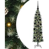  Umjetno vitko božićno drvce Zelena i bijela 120 cm | shoptok.hr