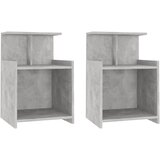 Furnova Nočna omarica 2 kosa betonsko siva 40x35x60 cm iverna plošča, (21926295) | Shoptok.si