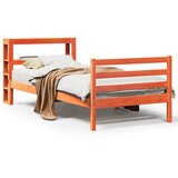 Maison Chic Postelja za odrasle - Posteljni Okvir brez vzmetnice voščeno rjav 100x200 cm borovina, (22082650) u