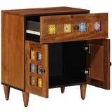  Noćni ormar s ladicama Smeđa 50 x 33 x 60 cm Čvrsto drvo manga | shoptok.hr