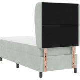 vidaXL Postelja s pod Balkonom in Vzmetnico Svetlo Siva 80x200 cm Žamet | Shoptok.si