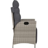  3-dijelni bistro set s jastucima svjetlosivi od poliratana - Svjetlosiva 1 | shoptok.hr