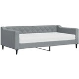  Dnevni krevet s madracem svjetlosivi 90 x 190 cm od tkanine | shoptok.hr