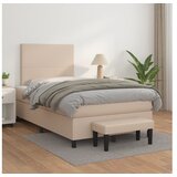 vidaXL Krevet s oprugama i madrac cappuccino 120x200cm od umjetne kože Cijene