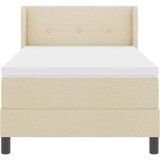  Krevet s opruga kutije s jastukom Krema 200 x 90 cm tkanina | shoptok.hr