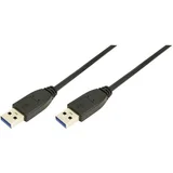 USB 3.0 kabel [1x USB 3.2 gen. 1 vtič A (USB 3.0) - 1x USB 3.2 gen. 1 vtič A (USB 3.0)] 3 m črna USB kabel USB 3.2 gen. 1 (USB 3.0), (20414899)