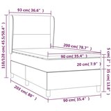 Box spring postelja z vzmetnico temno modra 90x200 cm žamet, (20900065) | Shoptok.si