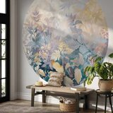  Okrugla fototapeta - Tapestry pattern with colourful flowers 230x230 | shoptok.hr