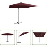  The Living Store Vrtni senčnik z LED lučkami bordo rdeč 250x250 cm - Stranski Senčnik, (21743116) Cene
