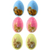  Easter Eggs On A Wire Pick Colorful With Bunnies Decoration 6pcs | shoptok.hr