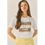 Bianco Lucci Ženska majica kratkih rukava 8136 60283302, Okrugli izrez, Bela Cene