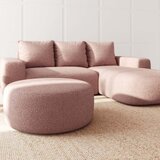 Rodier Rožnat tabure iz tkanine bouclé Monce – | Shoptok.si