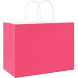  Papirnate vrećice 250 kom s ručkama ružičaste 32x17x25 cm | shoptok.hr