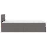  Otomanski krevet s madracem sivi 90x190cm umjetna koža | shoptok.hr