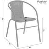 Modern Living Vrtni Stol Amora, Črna | Shoptok.si