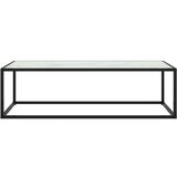 Furnova Klubska mizica črna z belim marmornim steklom 120x50x35 cm, (21913270) | Shoptok.si
