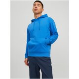 Jack & Jones Blue Mens Basic Hoodie Star - Men