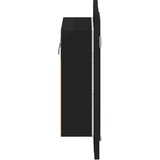  LED kupaonski ormarić s ogledalom crni 40x12x45 cm akrilni | shoptok.hr