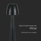  LED prigušiva punjiva dodirna stona lampa LED/3W/5V 3000-6000K crna | Eponuda.com