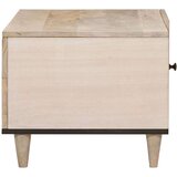 vidaXL Kava Stol s policom Bež 80 x 50 x 40 cm masivno drvo manga | shoptok.hr