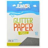 Junior jolly glitter paper papir sa šljokicama a4 250g 10k - odaberite nijansu crna ( 136137 ) Cene