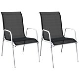 3-dijelni bistro set čelični crni | Eponuda.com