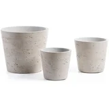 Betonski cvetlični lonci v kompletu 3 ks ø 23,5 cm Low –