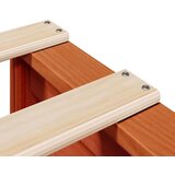  Knjižna postelja brez ležišča vošč. rjava 90x200 cm borovina, (21790874) | Shoptok.si