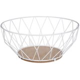 5five FIVE KOŠARA ZA VOĆE DIAMOND 28X11.5CM METAL MDF BIJELA Cijene