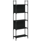 Maison Chic Knjižna omara - Knjižna polica - Knjižni regal 5-nadstropna črna 60,5x24x166,5 cm inž. les, (21723539) Cene