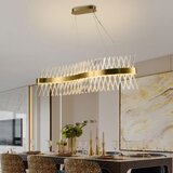  LED prigušiva kristalni luster na sajli LED/95W/230V + daljinski upravljač | Eponuda.com