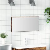  Ogledalo Zidne Smeđa 80 x 37 cm Staklo i inženjerski drvo Cijene