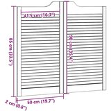 vidaXL Swing Doors Louvred Design 1 par Bela 90x100 cm | Shoptok.si