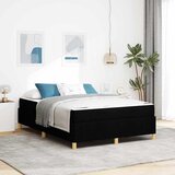 vidaXL Postelja z vzmetnico Bela in črna 140 x 190 cm blago | Shoptok.si