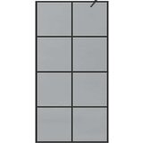  Zid za walk-in tuš Crna 100 x 195 cm Staklo otporno na udarce | shoptok.hr