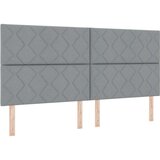 vidaXL Postelja s škatlastim dnom z vzmetnico in klopjo Svetlo siva 200x200 cm Tkanina, (22082944) | Shoptok.si
