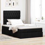  Otomanski krevet s madracem crni 120x200 cm tkanine | shoptok.hr