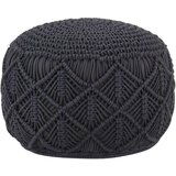 vidaXL Ručno rađeni tabure s makrameom antracit 45 x 30 cm pamučni | shoptok.hr