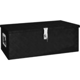 vidaXL Škatla za shranjevanje črna 80x39x30 cm aluminij Cene